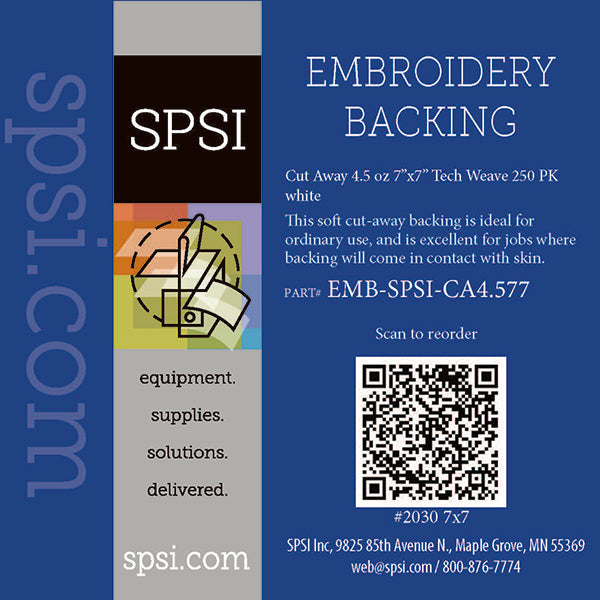 Embroidery Backing Cut Away 4.5oz