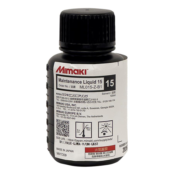 Mimaki F-200/LF-200 Cleaning/Maintenance Liquid 15 - 100ml Bottle
