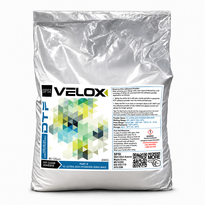 ULTRA  PU75 Velox-DTF 80-120 Adhesive Powder - 20kg Bag